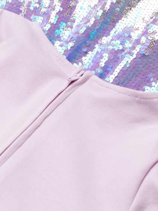 Elsa, Elza, Frozen, Kraina Lodu, cekiny, CEKINOWA HM 122/128 NOWA