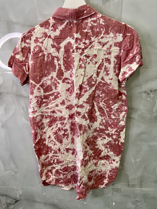 Sukienka tunika długa koszula różowa rozjaśniana sinsay xs guziki