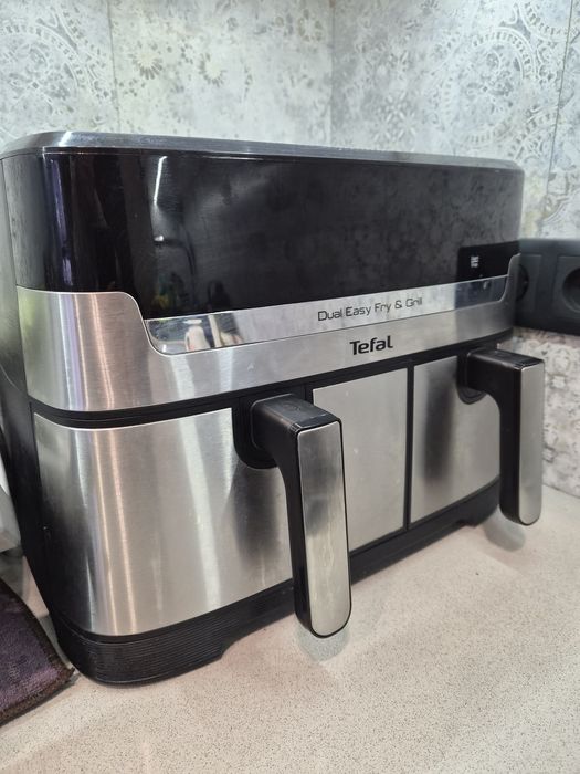 Мультипіч аерогриль tefal dual easy fry & grill