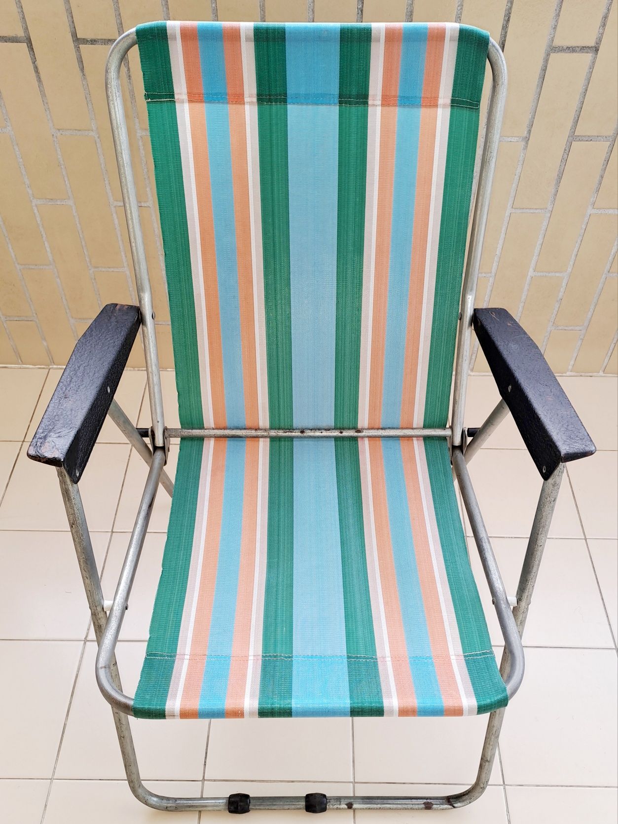 Cadeira vintage anos 70 praia campismo