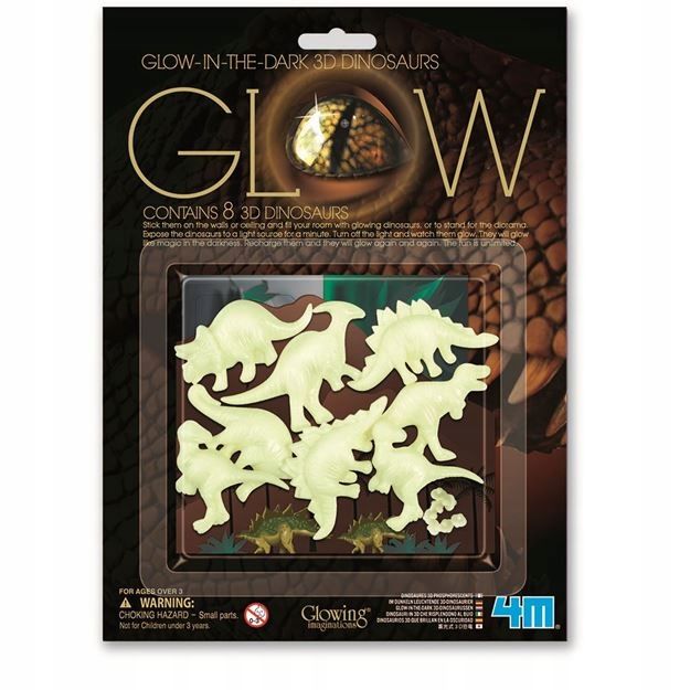 Dinozary 3D Glow Świecące W Ciemności Fluoryzujące