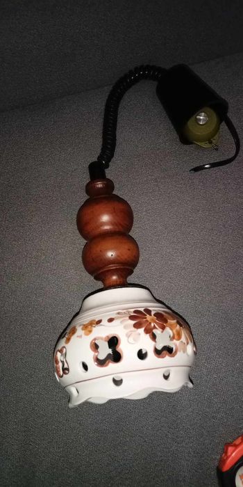 2 lampy Włocławek brązowe kwiaty