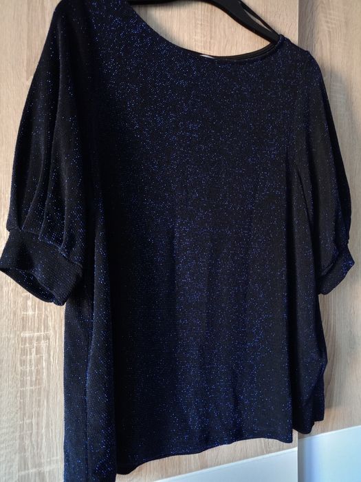 Elegancka bluzka damska błyszcząca H&M rozmiar L