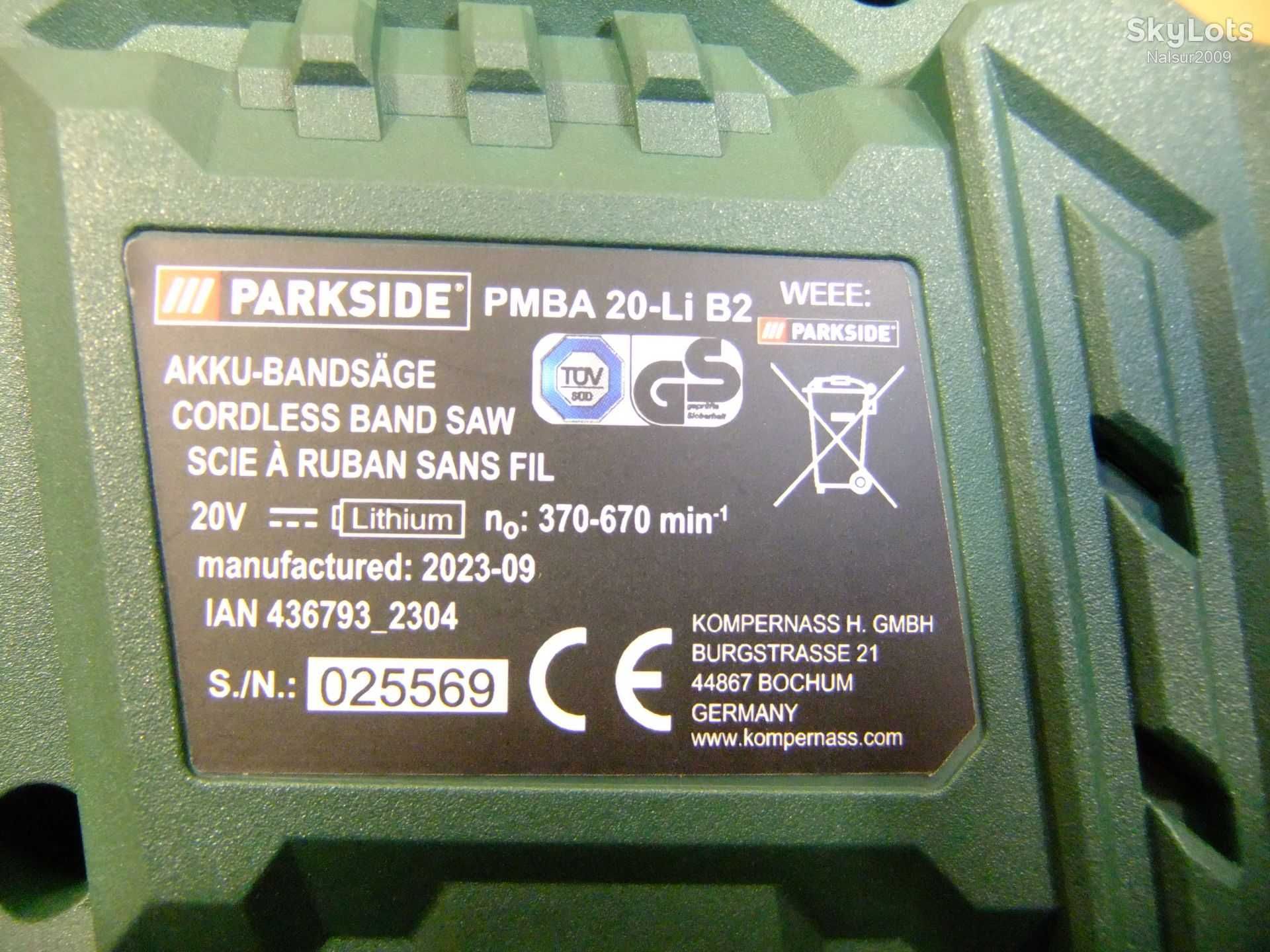 Аккумуляторная Ленточная пила для резки металла PARKSIDE PMBA 20-LI