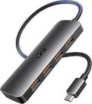 Uni Hub Usb C Do Usb 10 Gb/S,  4 Portami Usb A 3.2, Aluminiowy