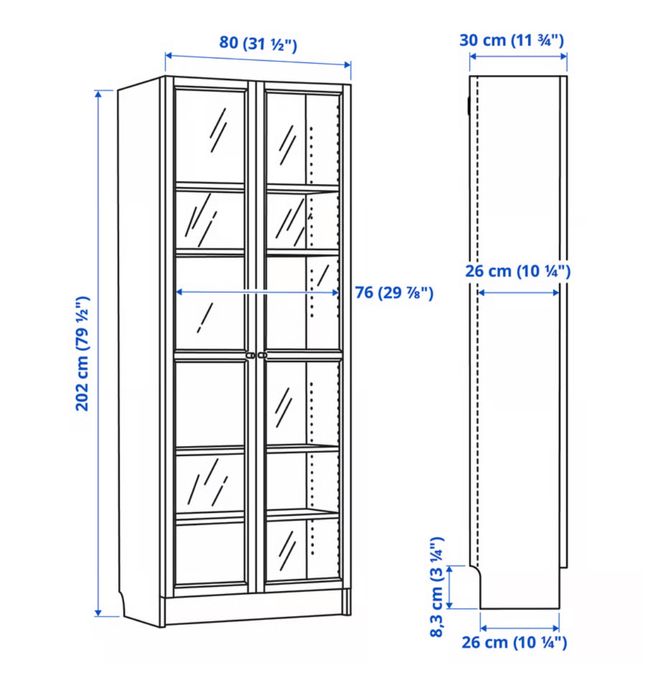 IKEA Billy Oxberg – biała szafka/regal, stan idealny