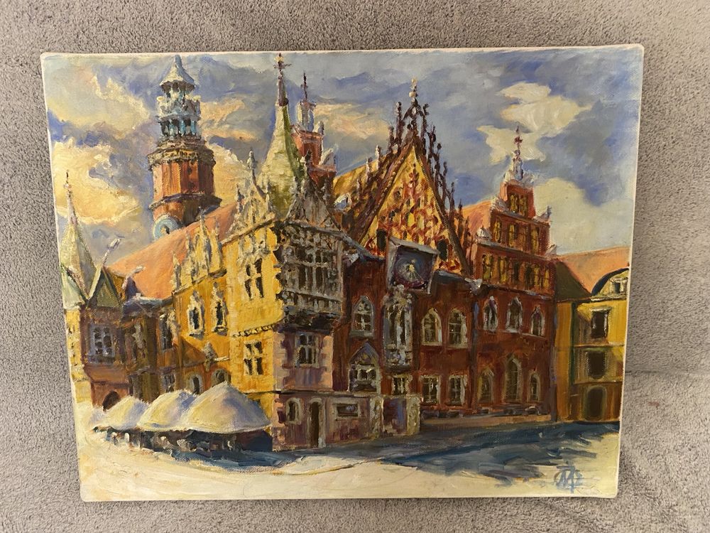 Wrocławski ratusz- płótno 50/40 cm