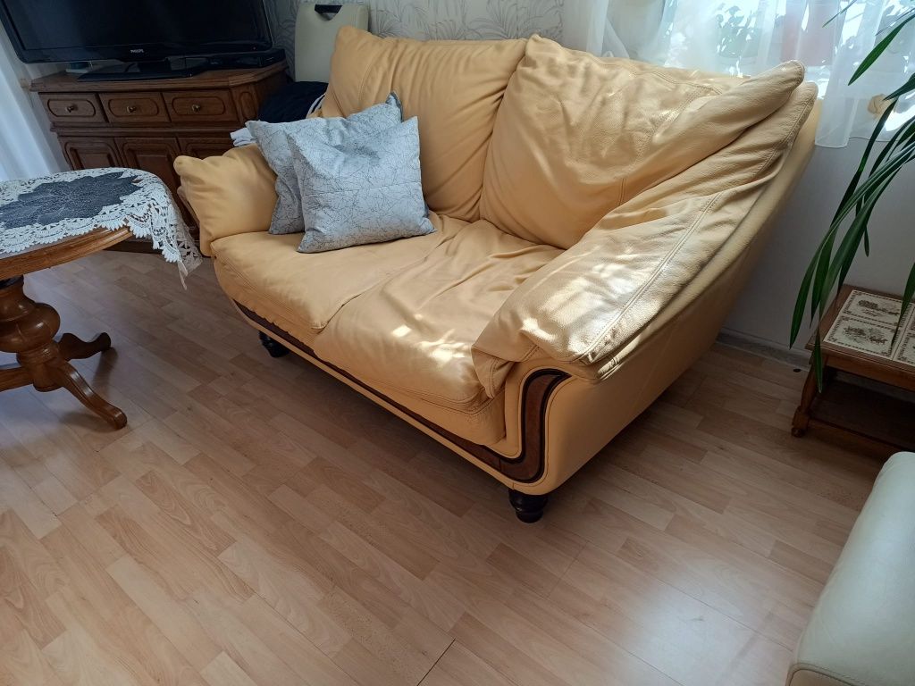 Komplet wypoczynek zestaw  skórzany Nieri  2+3  SKÓRA!!