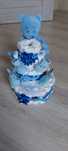 Tort z pampersow baby shower, chrzest,  a może roczek