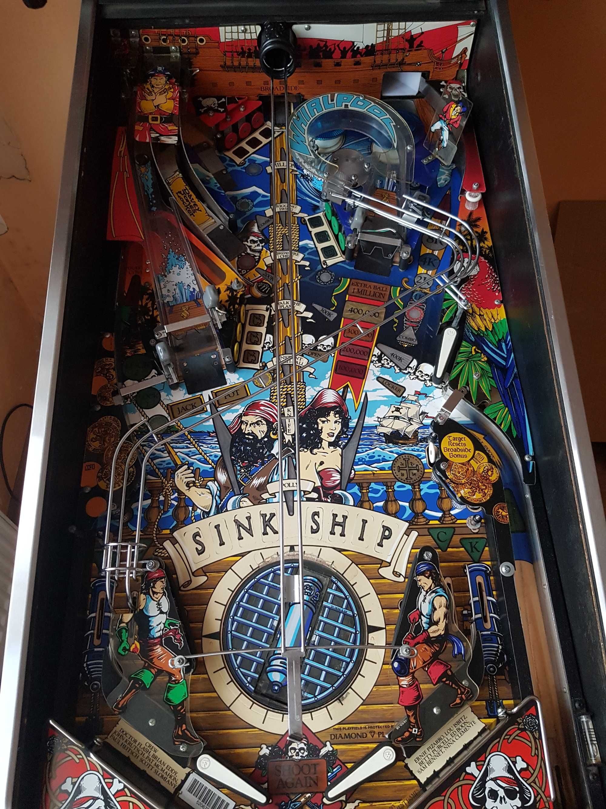 Flipper Pinball Fliper "Black Rose" Bally 1992r.