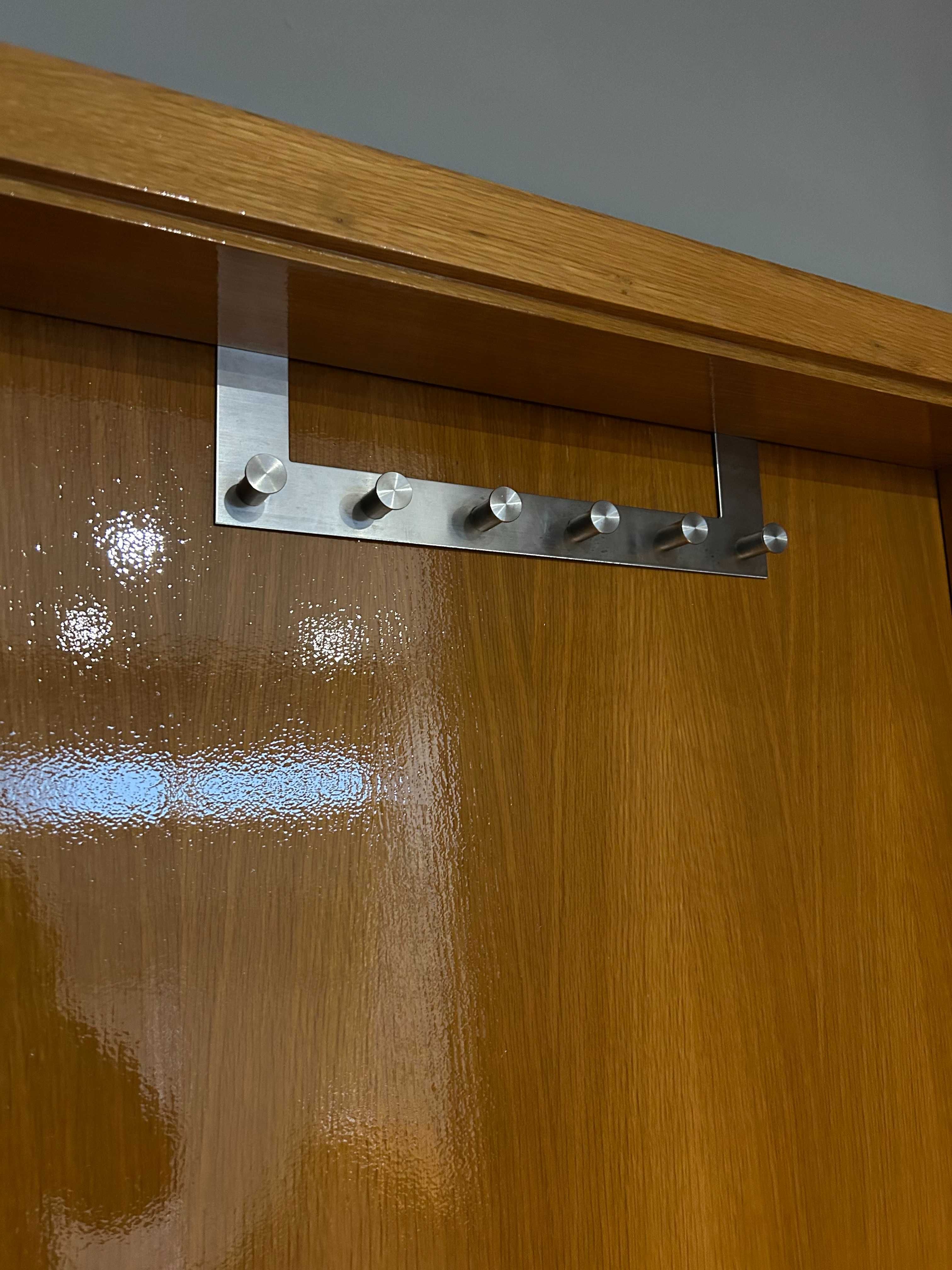 Cabide p/porta/parede, inox 40 cm