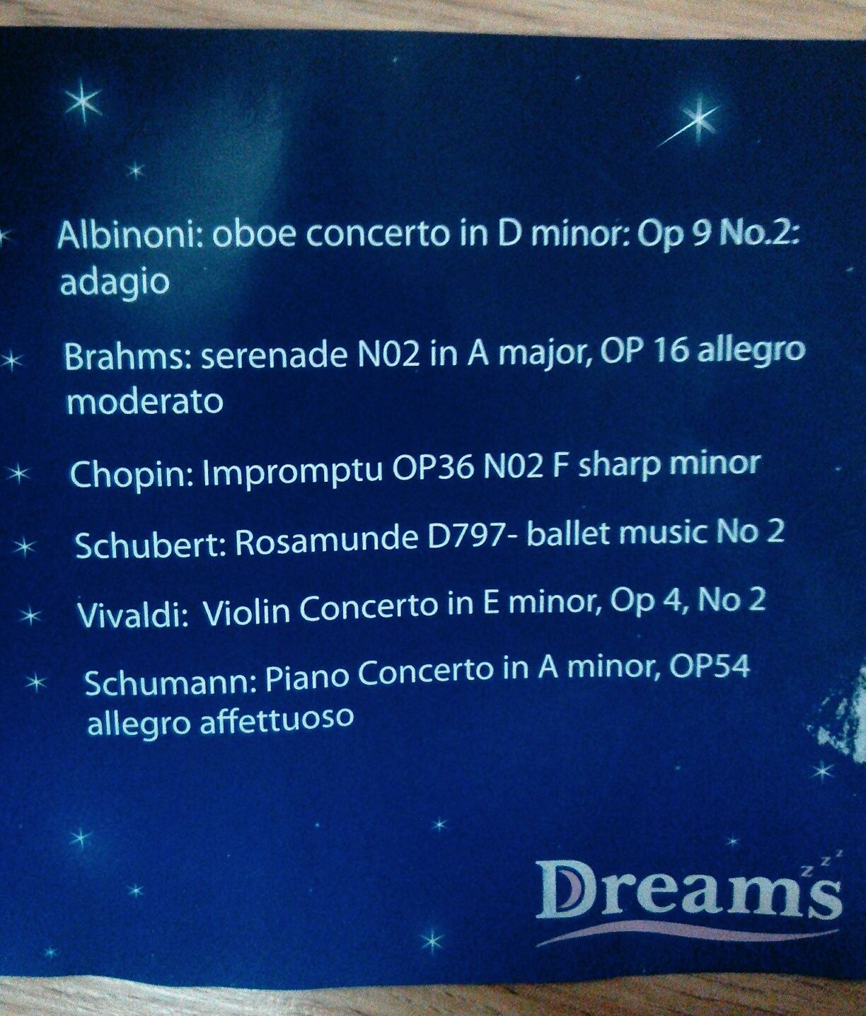 Сборник Брамс Вивальди Шуман Шуберт Шопен Альбинони UK Audio Cd