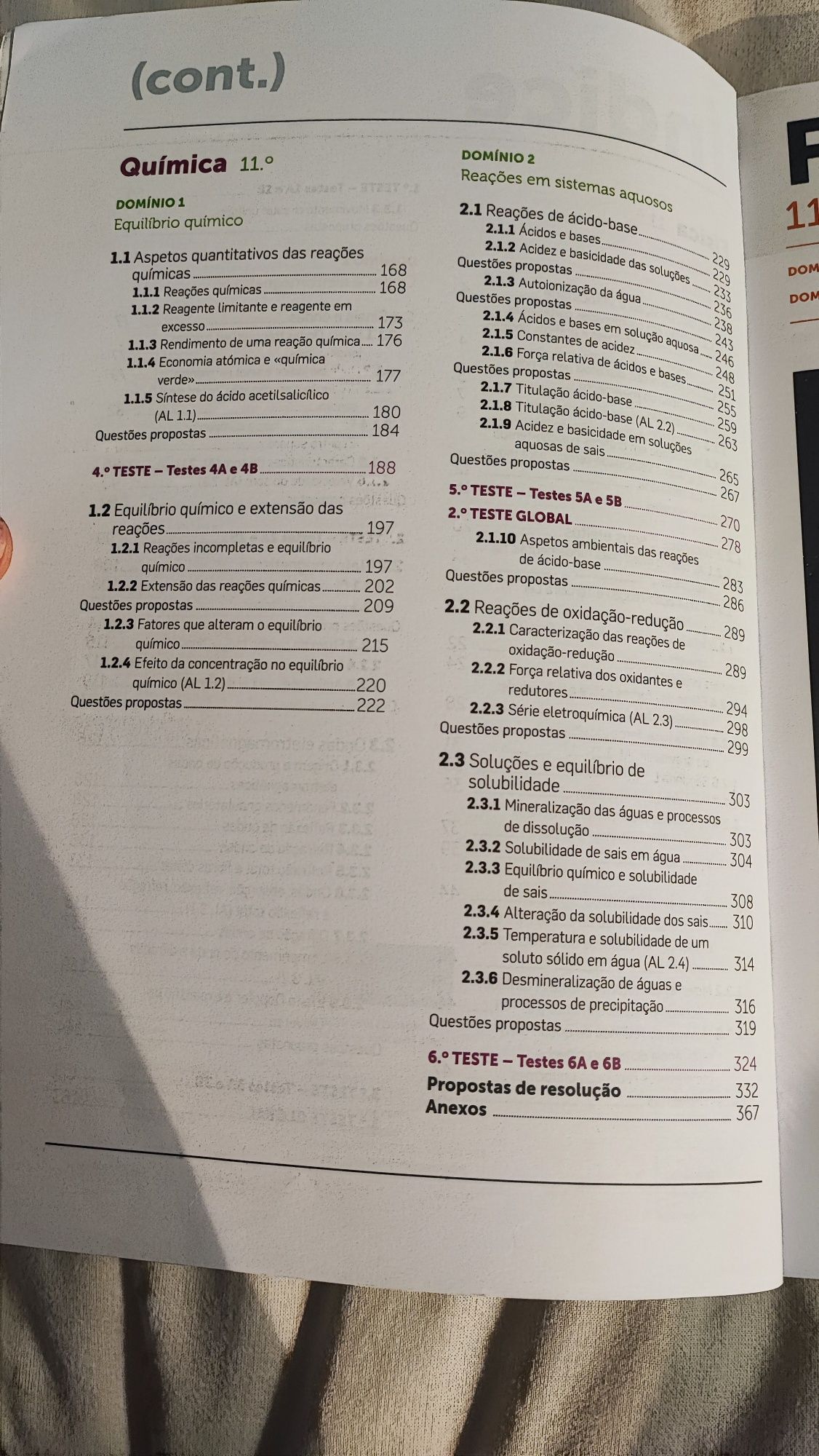 Livro "Preparar os testes - física e química A"