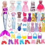 Sukienki Ubranka Dla Lalek Barbie Syrenka Buty Akcesoria Zestaw