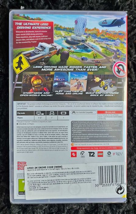 LEGO 2K Drive Nintendo Switch, versão PT, selo IGAC
