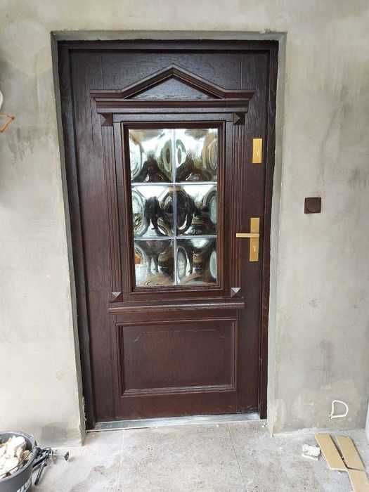 Drzwi wejściowe drewniane dowóz GRATIS możliwy montaż
