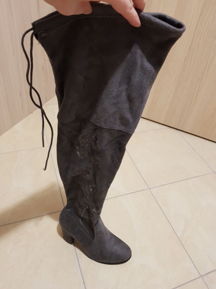 Buty kozaki wysokie za kolano