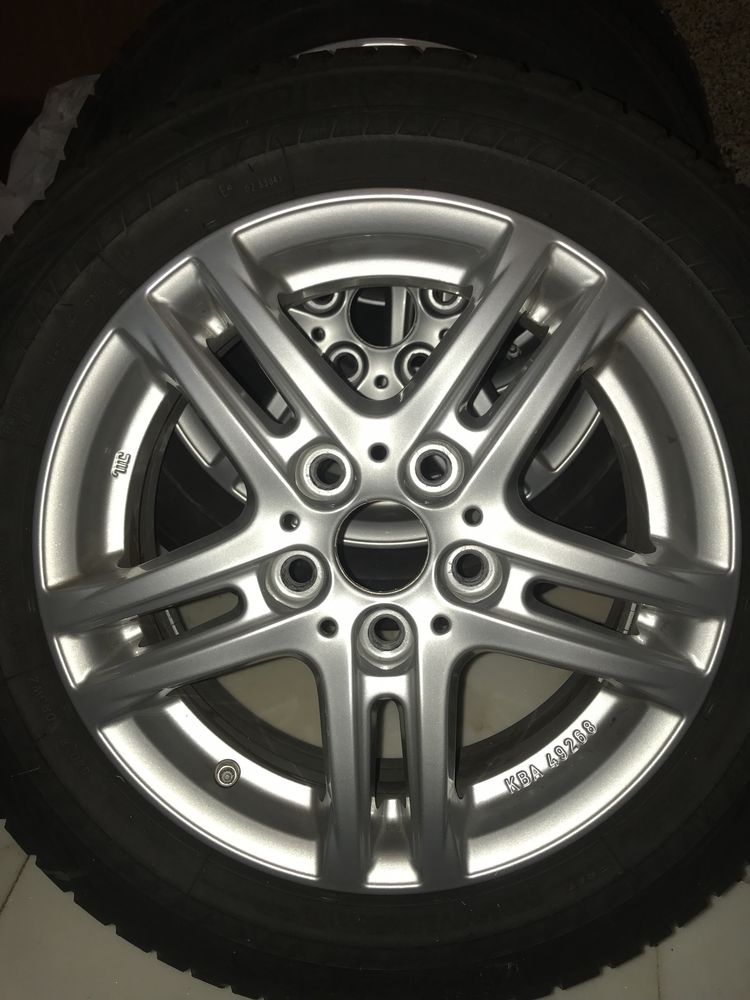 4 jantes 15” com pneus 185/60R15 mini cooper originais