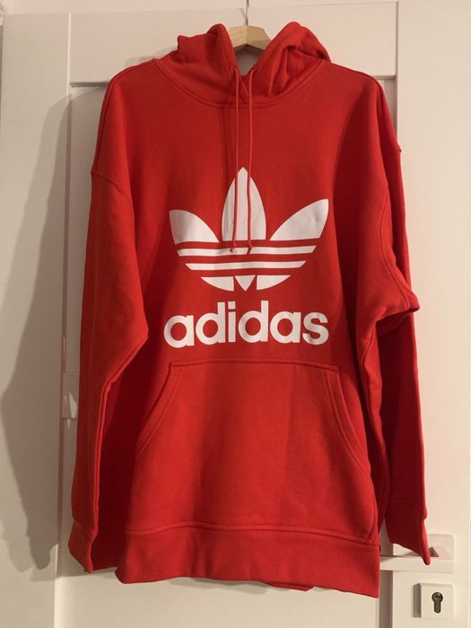 Худі батал великого розміру червоне Adidas оригінал