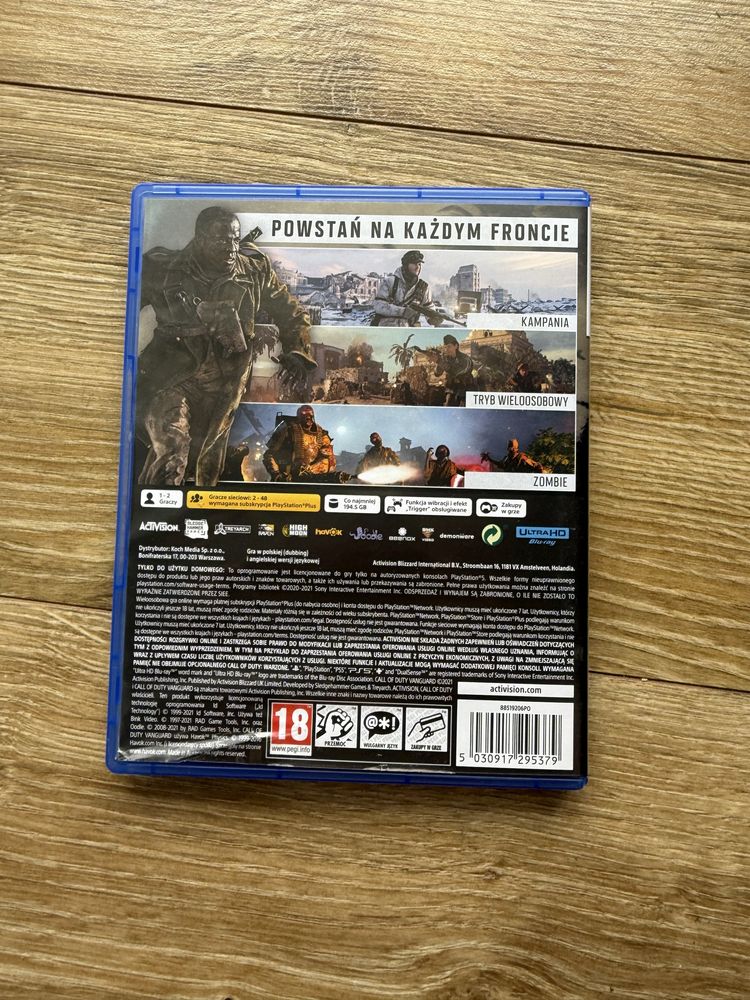 Gra Call of Duty Vanguard Polska Wersja PL Dubbing PlayStation 5 Ps5