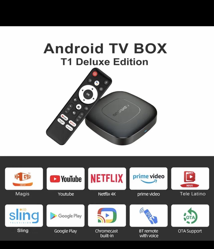 ТВ-приставка Mortal T1 Bluetooth Google Assistant