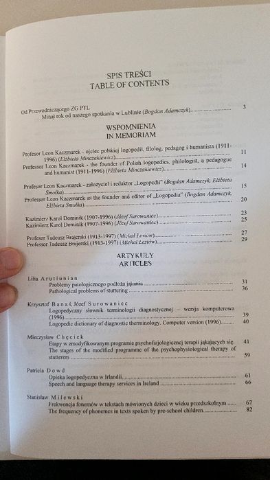 Czasopismo "Logopedia" PTL tom 24 1997