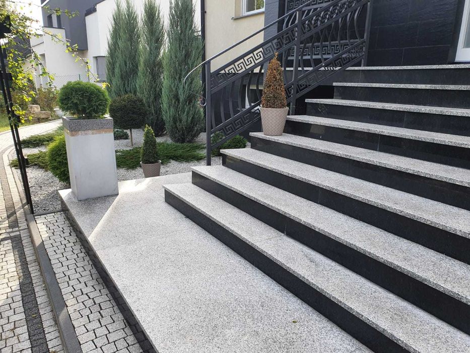 Schody Wewnętrzne Zewnętrzne Granitowe Granit Kamień Naturalny