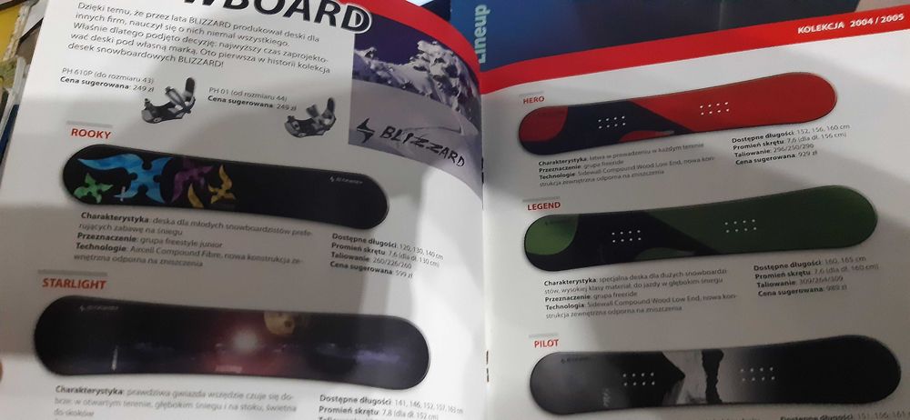 stary katalog sprzętu narciarskiego Blizzard 2004/2005