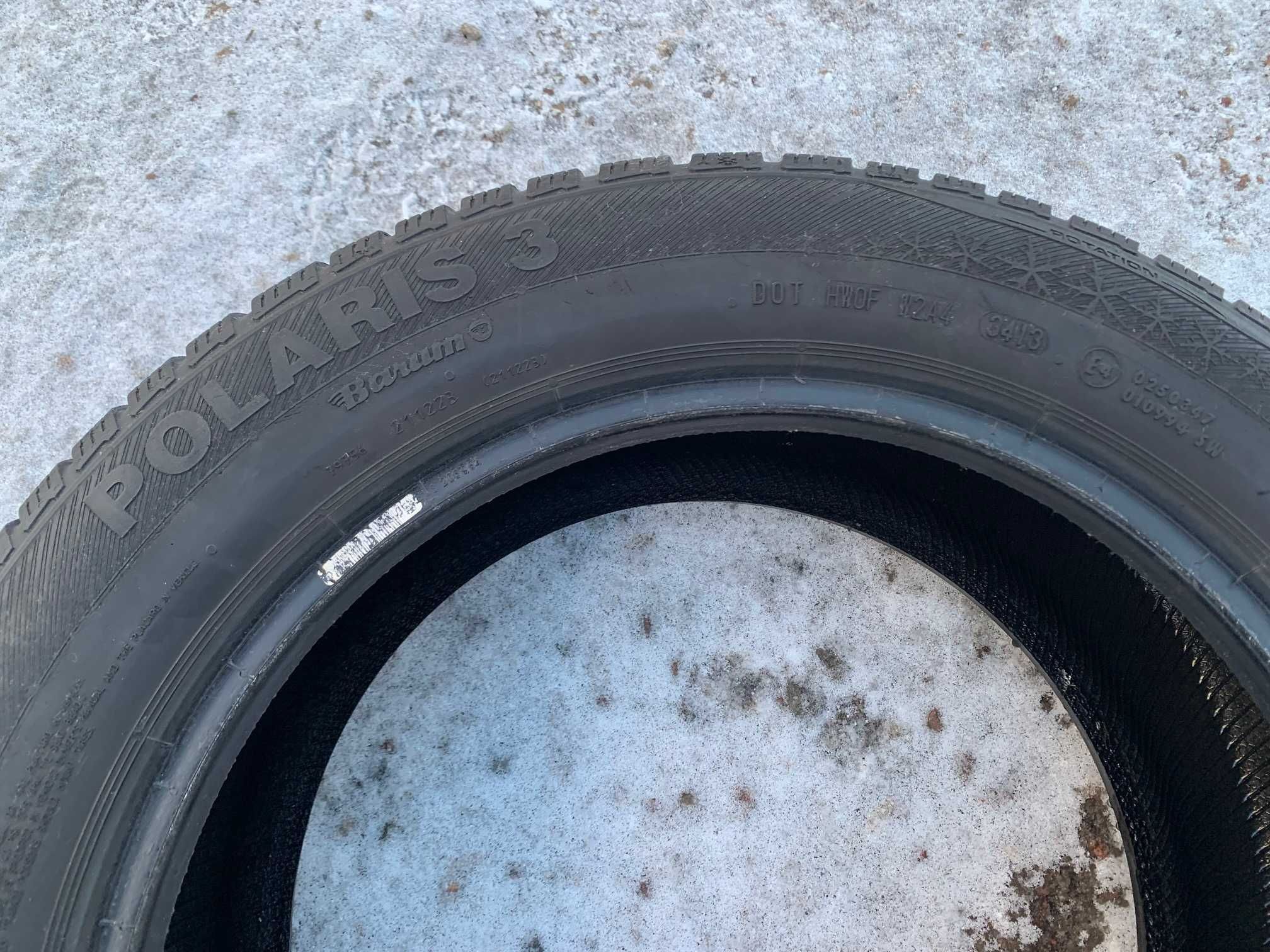 2x opony zimowe BARUM POLARIS 3 - 205/55R16 91T - 5,8 mm