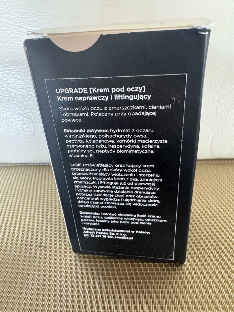 Sensilis Upgrade rozświetlający krem pod oczy, 15 ml
