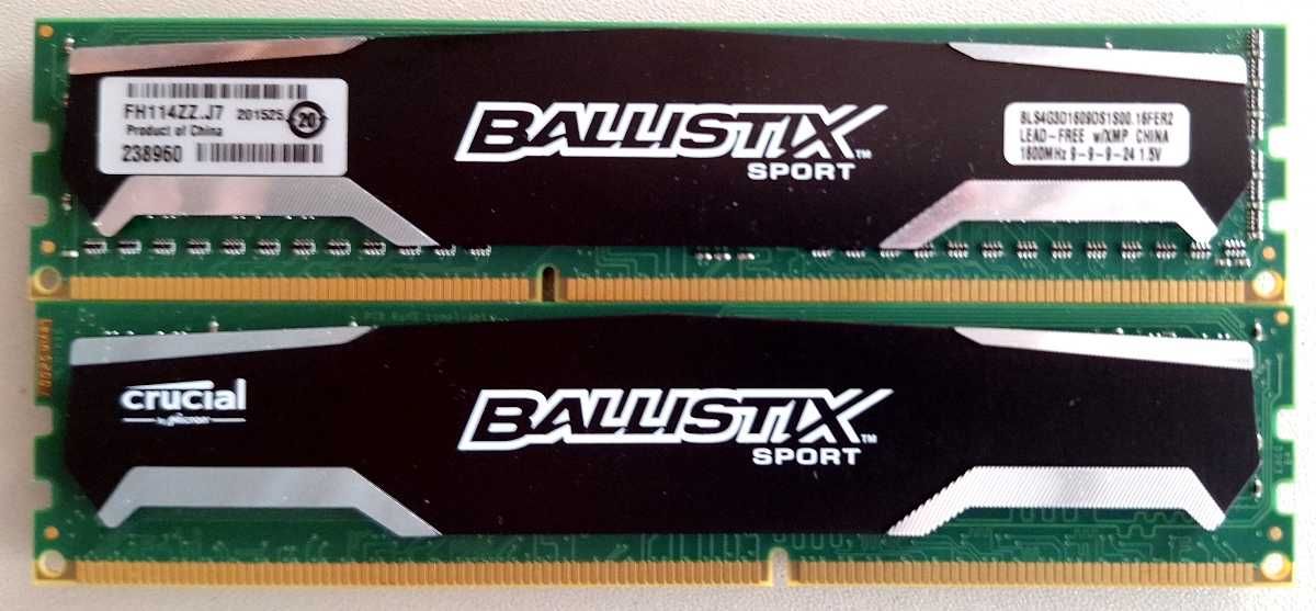 Pamięć BALLISTIX DDR3 8GB(2x4GB) 1600 BLS4G3D1609DS1S00.16FMR2 dual