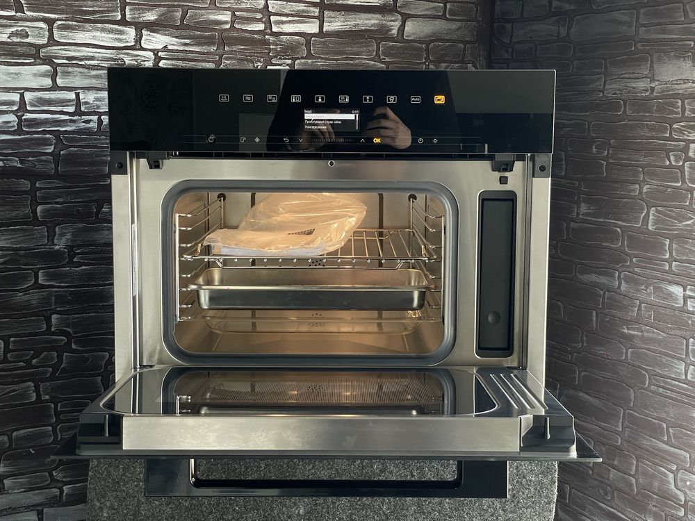 Топ Мікрохвильовка з Пароваркою Miele DGM 7440 OBSW | Нова | Укр.меню!