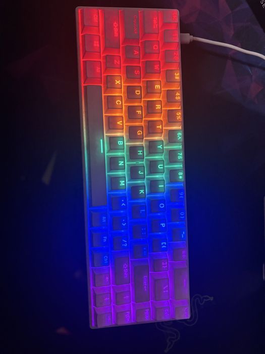 Механічна клавіатура Zifriend Ka6406 RGB ( 63 клавіш, USB Type-C) Whit