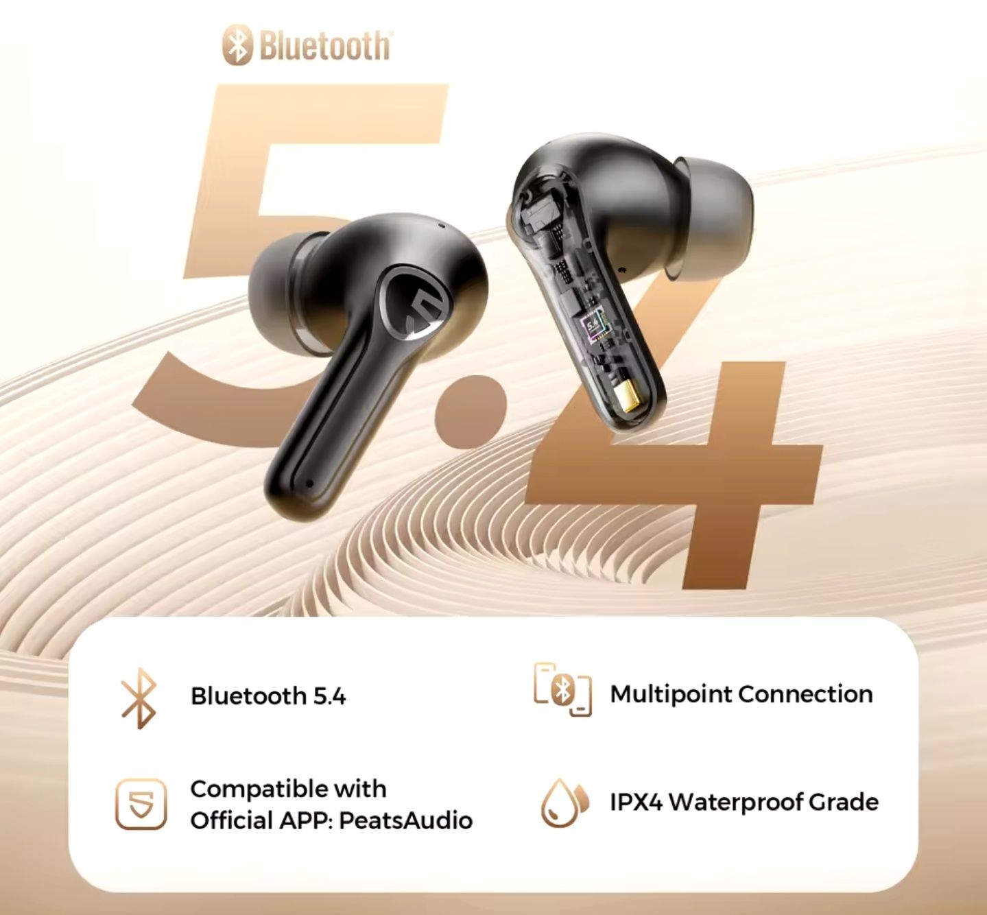 Soundpeats T3 Pro бездротові навушники з активним шумоподавленням 5.4