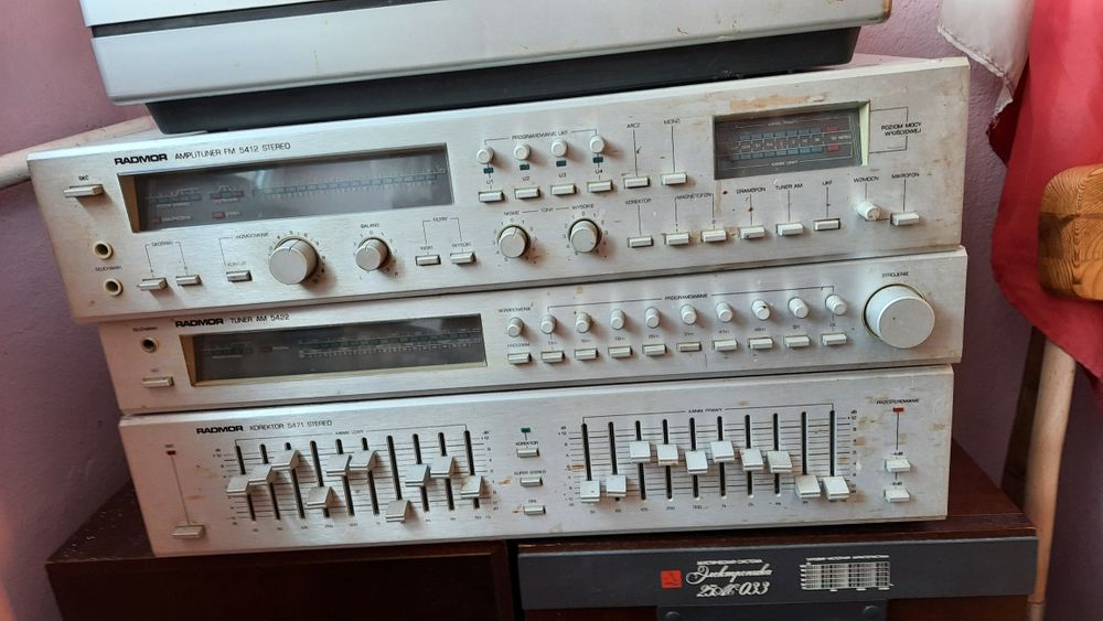 Komplet Radmor  5412, 5422, 5471,Radmor 5102-TE, magnetofon Finezja 3