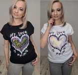 T-shirt koszula damska CZARNA lub BIAŁA r. S-XL  TU KUPUJESZ czarna S