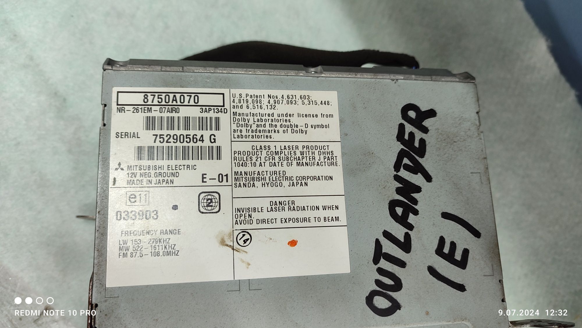 Radionawigacja Mitschubischi Outlander 2