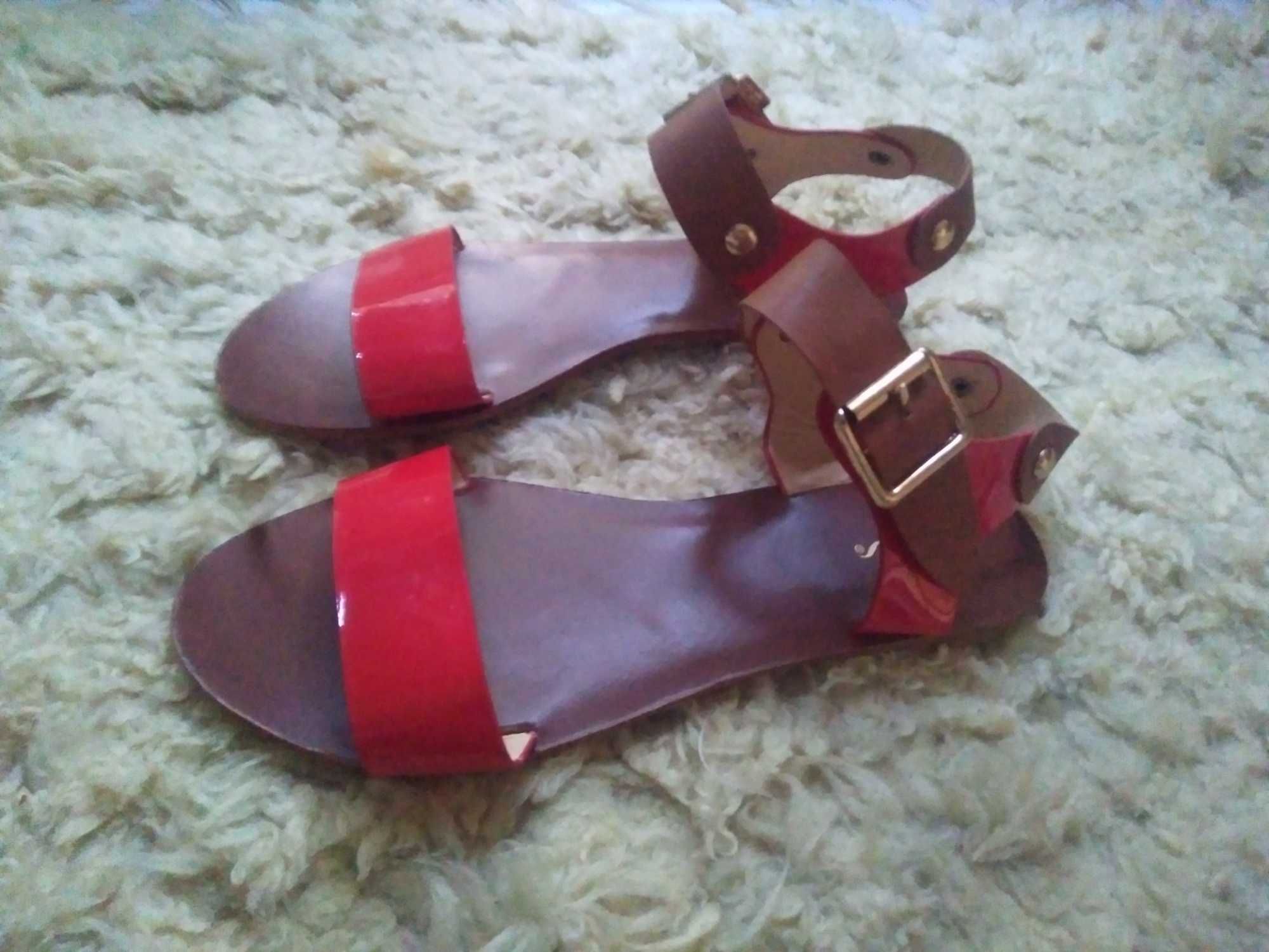 sandały damskie vices klapki buty letnie rozmiar 39 czerwone