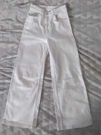 Białe dzwony jeansy h&m