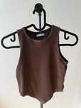 Brazowy crop top XS Cropp