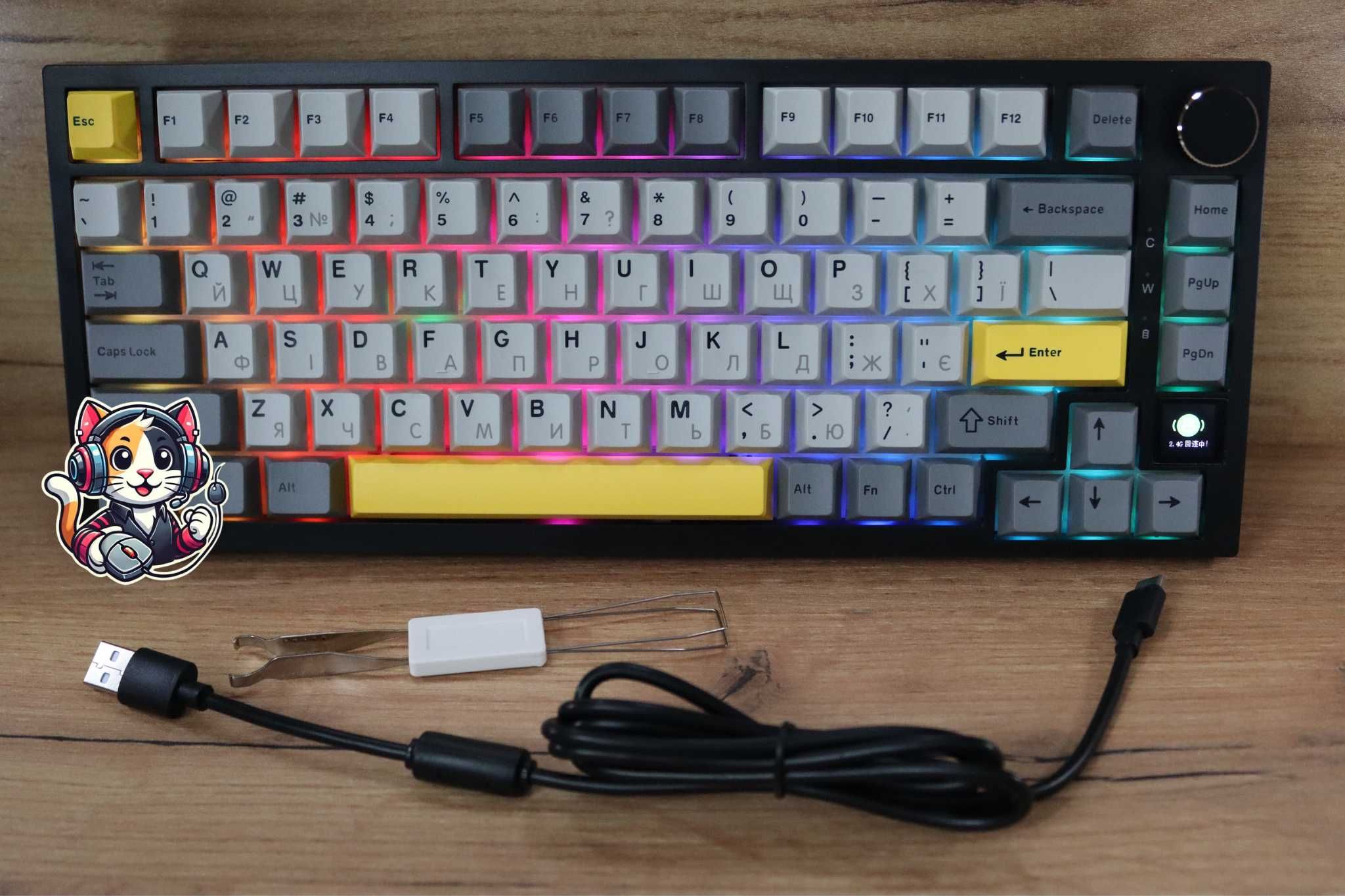 Ооригінальні  Ajazz ak820pro з українською розкладкою