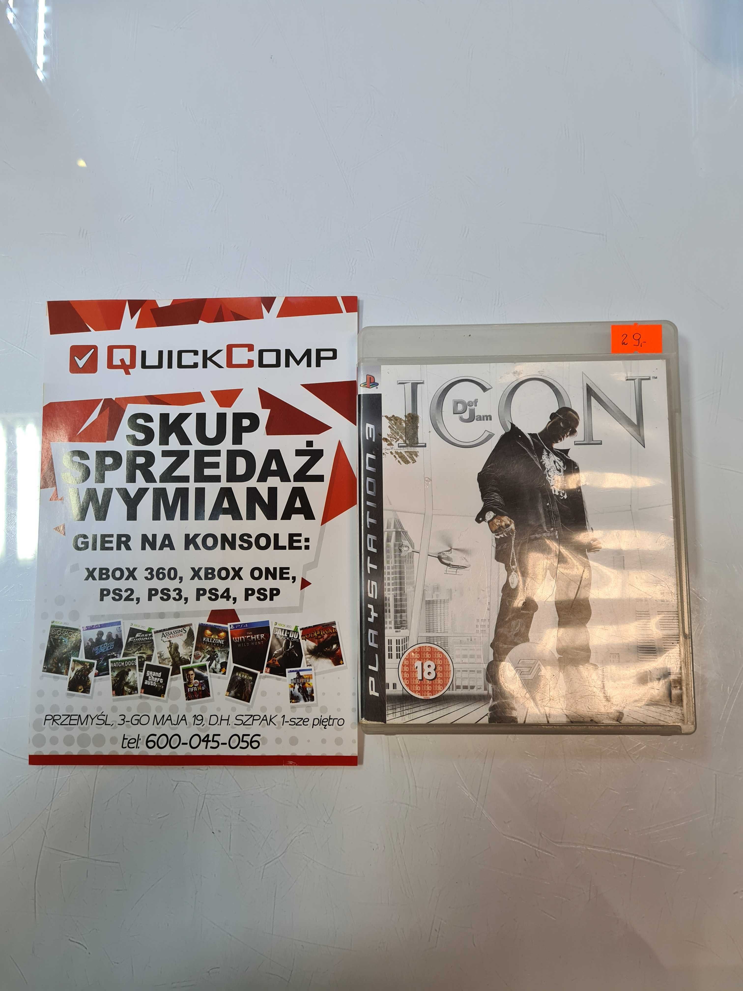 Gra PlayStation 3 PS3 ICON Def Jam Gwarancja 1 Rok QUICK-COMP