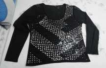 Camisola fina cor preto com brilhantes (senhora)