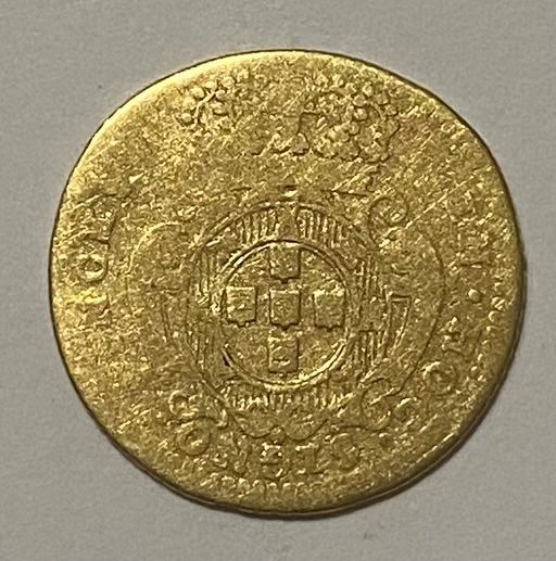 Moeda de ouro D. JOÃO V - 1/2 Escudo 1722 L