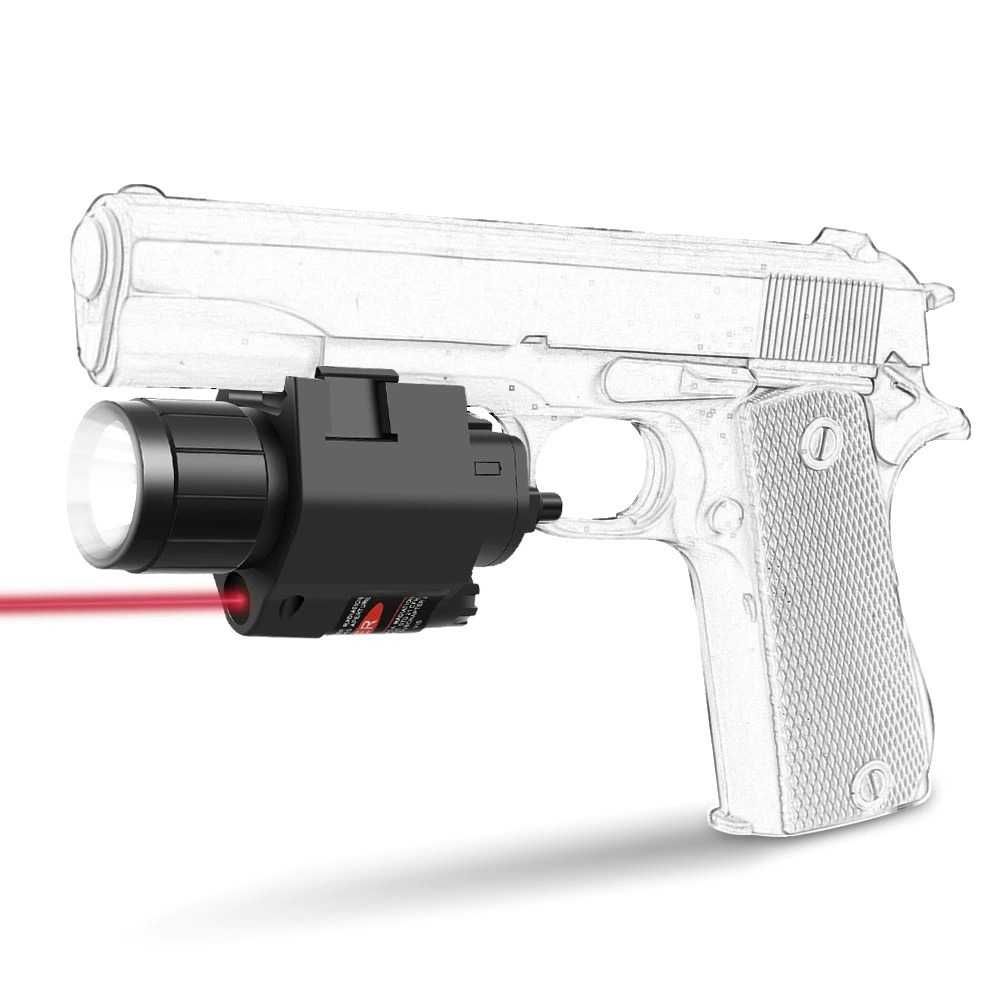 Celownik Laserowy Czerwony Żelowy Przycisk Latarka