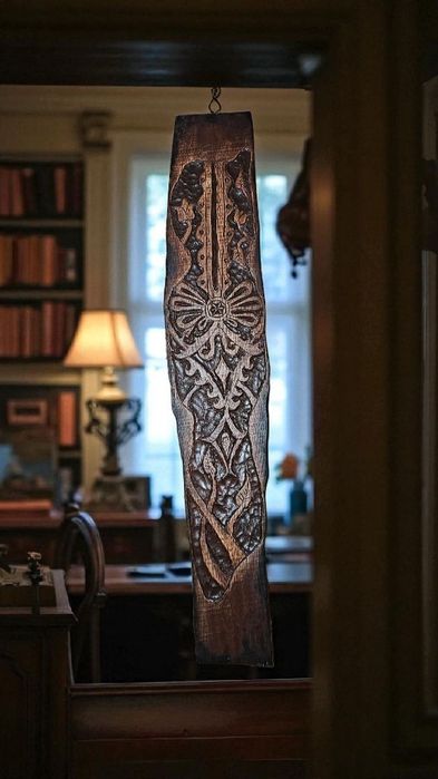 Rzeźba duży drewniany panel ozdobny parzenica góralska płaskorzeźba XL