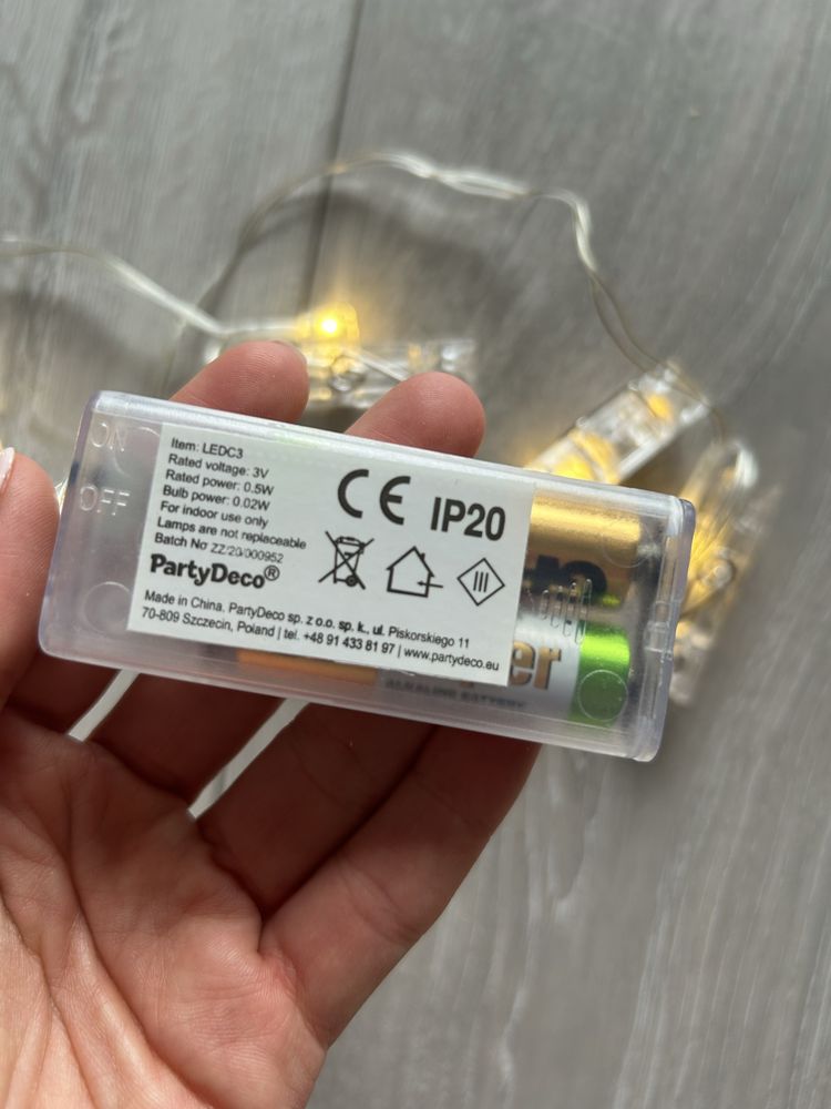 Lampki LED klamerki 10szt na zdjęcia