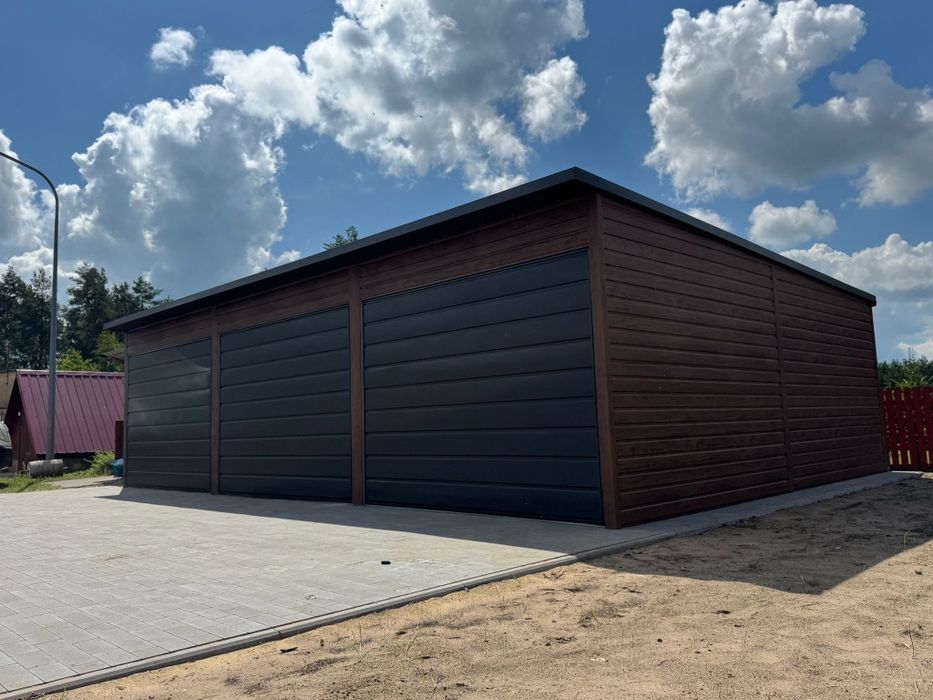 Nowoczesny garaż blaszany 9x6m