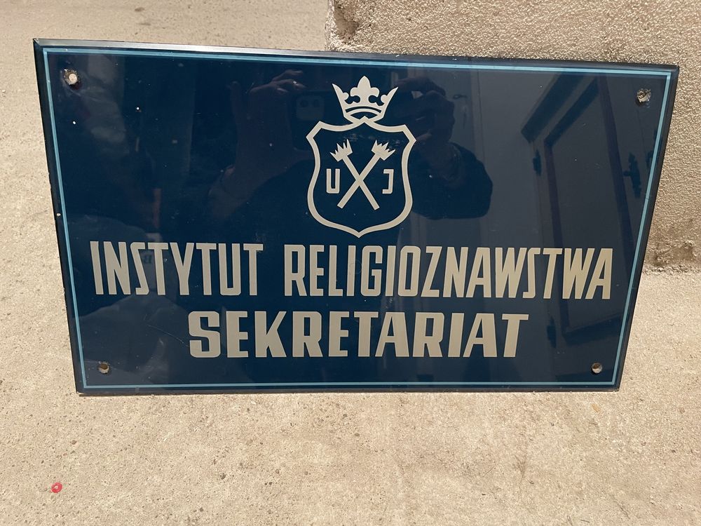 Oryginalna tabliczka Uniwersytet Jagielloński Instytut Religioznawstwa