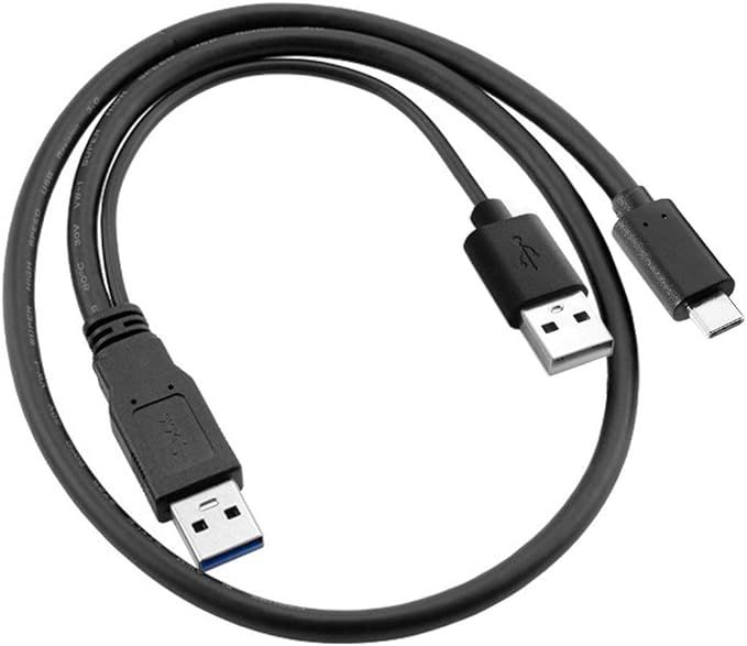 cablecc uc-125 podwójny kabel zasilania type-c usb-c